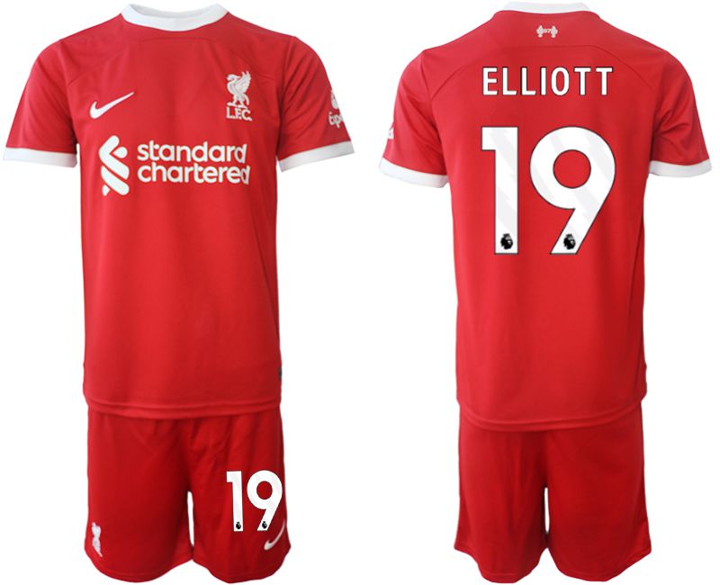 Men 2023-2024 Club Liverpool home red #19 Soccer Jersey